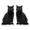 2 x 10cm/100mm Black Cat Window Cling Sticker Car Van