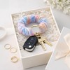 Scrunchie Keychain Wristlet Bracelet, 3 Pcs Stretchy Key Ring Elastic