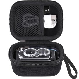 (Case Only) CHUZHAO Vintage Mini Digital Camera Storage Case for Retro Camera Black - Aenllosi, Black