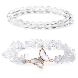 Gemstone Bracelets for Women Crystal Bracelet Carnelian Bracelet Natural Stone Bracelet Butterfly Charm Bracelet Stone Beaded Bracelet Trendy Jewelry Gift for Women