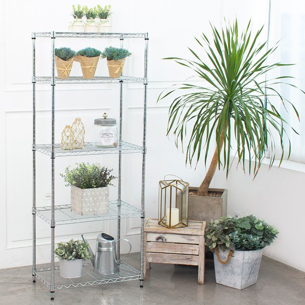 Sspace Metal Stand Shelf 600 5 Tier Silver / 에스파스