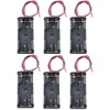 WAYLLSHINE 6PCS 2 x 1.5V AAA Battery Spring Clip Black