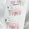 Pink Princess' Dignity Handmade Nail Tips - Short Oval /