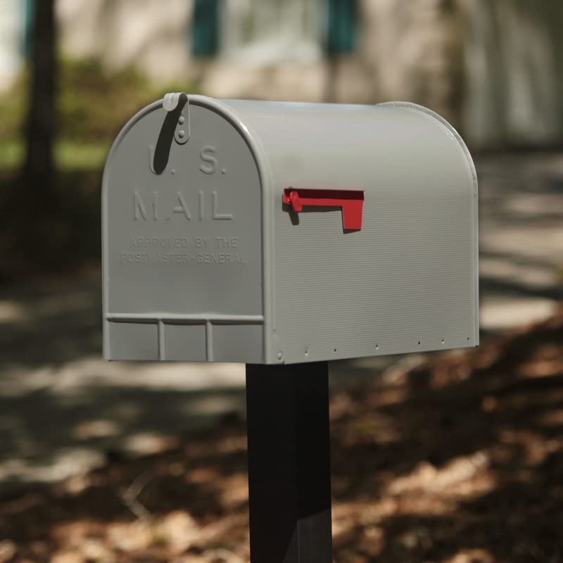 Plexon Gray Jumbo Size Rural Mailbox, 3175 cu-in Capacity, Galvanized