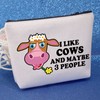 PLITI Cow Makeup Bag Cow Lover Gift Farmer Gift I