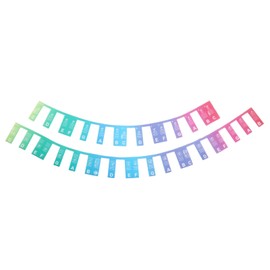 PATIKIL Piano Keyboard Note Label, 61Key Silicone Removable Thickened No Need Stickers Keyboard Piano Note Guide for Beginners Piano Learning, Rainbow Color