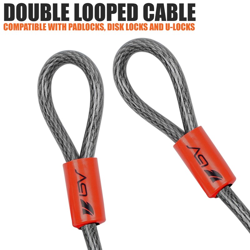 BV Heavy-Duty 15FT Security Cable with Loops - 10mm (3/8