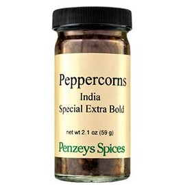 Whole Special Extra Bold Indian Black Peppercorns By Penzeys Spices 2.1 oz 1/2 cup jar (Pack of 1)