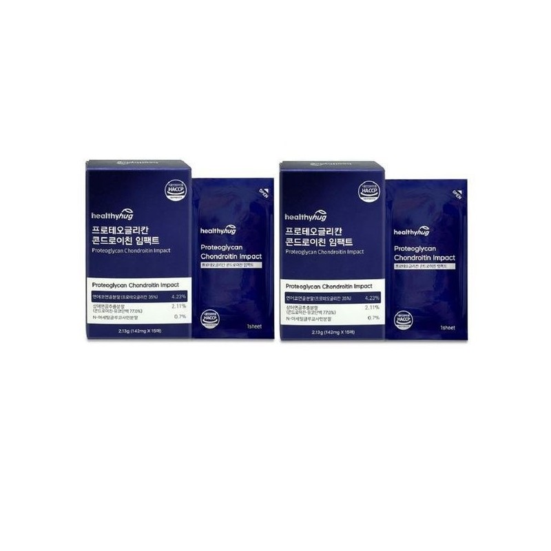 헬씨허그 [하프클럽]헬씨허그 프로테오글리칸 콘드로이친 임팩트 142mg x 15매 1+1 총2개