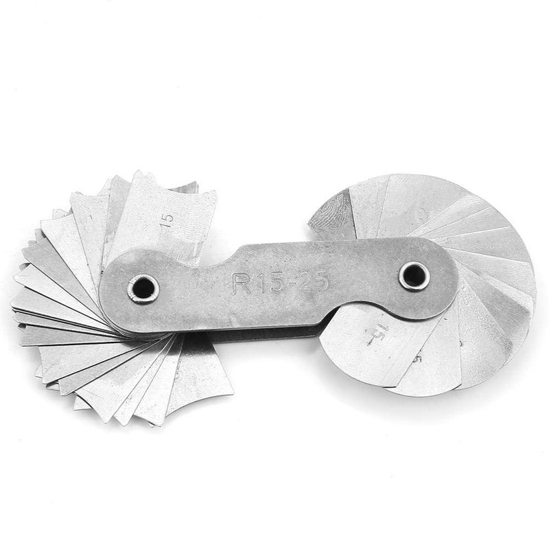 4pcs Radius Gauge, Radius Gauge, Stainless Steel Gauge Measuring Tool,