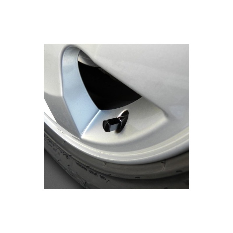 Dodge Black SRT Logo Tire Stem Valve Caps