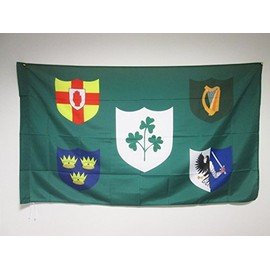 AZ FLAG IRFU Ireland Rugby Flag 2' x 3' for a Pole - Irish Rugby Football Ireland Flags 60 x 90 cm - Banner 2x3 ft with Hole
