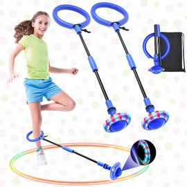 Swing Wheel with Light Wheel, Pack of 2 Children's Flashing Jump Ring, Flashing Swing Ball, Sports Toy, Foldable Flash Jumping Ball Children, Jumping Ball for Children, Flashing Jump Ball, Skip Ball