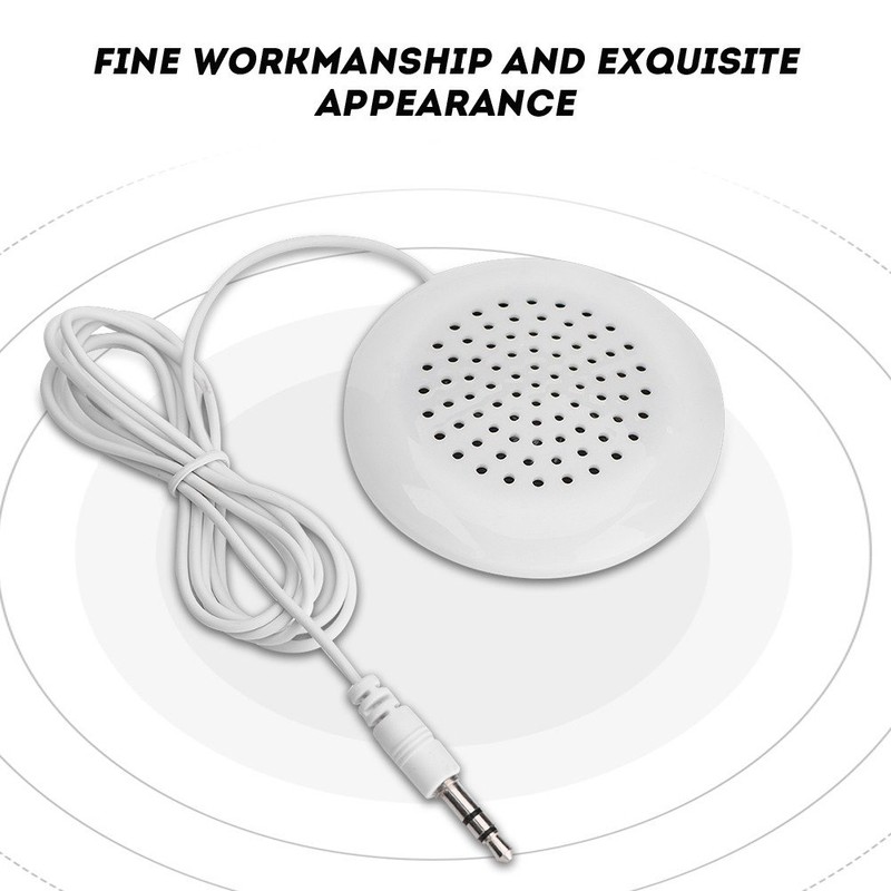 ASHATA Portable Pillow Speaker, Mini Stereo Speaker with 3.5mm Aux