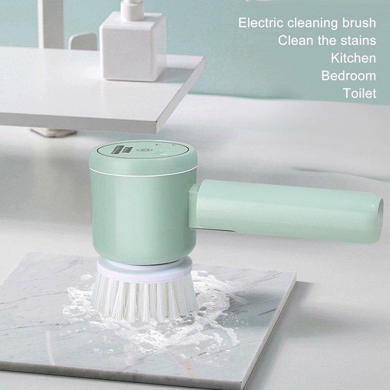 Cordless Electric Cleaning Brush Foldable IPX7 Waterproof Handheld Spinning Scrub
