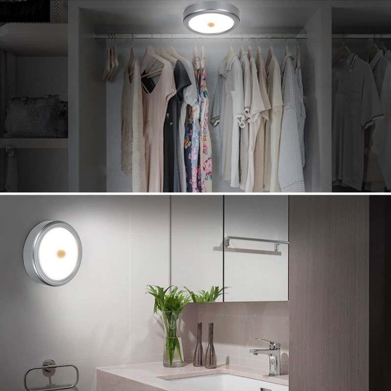 Body Induction Lamp Dimmable USB Rechargeable Night Light for Cabinet