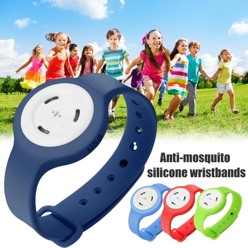 Portable Kids Mosquito Repellent Silicone Wristband USB Charging Ultrasonic Wristband