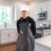 SAVITA Hat Apron Set White Chef Hat Black and White