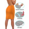 sesto senso Women's Underskirt Knee-Length Tight Petticoat Viscose Silk, orange