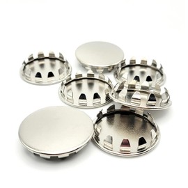 Steel Panel Hole Plugs Snap in Nickel Plated Bright Silver Finish Metal Covers (Item Diameter: 1/2", Pack Quantity: 6 Pack)