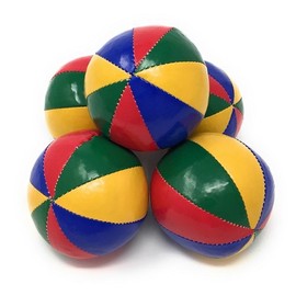 JUGGLE 4 FUN Bean Bag Juggling Balls "8 Stars" Normal Size (Beach (Blue, Red, Yellow, Green), 5 Pieces)