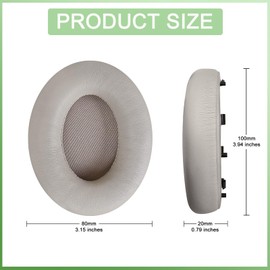 hopopower Replacement Ear Pads for Sony WH-1000XM4 (WH1000XM4) Over-Ear Headphones, Earpads Cushions with High-Density Noise Isolation Foam, Added Thickness