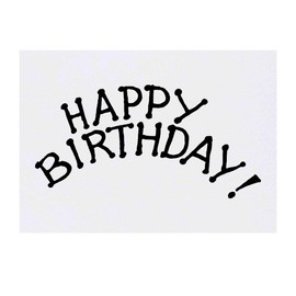 'Happy Birthday' Temporary Tattoo - Water Resistant, Skin-Safe, Non-Toxic Transfer (TO00021316)