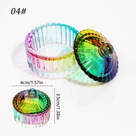 Heart Shaped Crystal Glass Dish Nails Art Dappen Dish Glass Crystal Cup With Lid Acrylic Liquids Powder Dappen Dish Nail Crystal Bowl Nails Art Glass Acrylic Dappen Dish Crystal Glass Dish