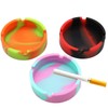 LEKAI Multiuse 3PCS Silicone Round Ashtray High Temperature Resistant Unbreakable