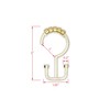 Utopia Alley Deco Flat Double Roller Shower Curtain Hooks (Gold)