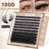 Fluffy False Eyelashes Kit, 1 Set Mixed Length Individual False