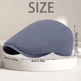 AUNGCSHE 8 Farben Erhältlich Schiebermütze Herren, Barett Cap, Verstellbar Baskenmütze Herren, Schiebermütze Geeignet für Den Alltag, Bergsteigen, Wandern und Reisen(Blau)