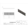 White Baseboard Return Grill with 7/8" Turn Back (30" x
