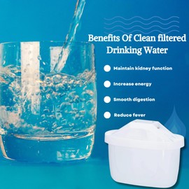 UTIZ Water Filter Cartridges, Compatible with Brita® Maxtra®+ Plus and Maxtra Pro® All-in-1, Suitable for Brita® Marella® Jug and Kettle, Reduces PFAS, PFOA/PFOS, TÜV SÜD and NSF Certified (Pack of 4)