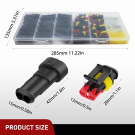 Nilight 200PCS 2 Pin Electrical Connector ‎Plug Male Female Terminal Wire Waterproof Connectors 2 Way Automotive Connect Set for Car Truck Motorcycle Marine Boat 20 Sets