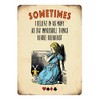 Small (150 x 200mm) Metal Sign - Alice in Wonderland - 6 Impossible things before breakfast