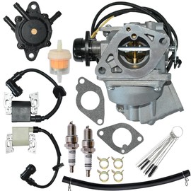 JDLLONG GX620 Carburetor Fit for Honda GX620 GX610 18Hp 20Hp V-Twin Horizontal Engine Replace 16100-ZJ1-872 17210-ZJ1-842 Carb with Fuel Pump & Left Right Ignition Coil