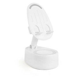 Wireless Induction Audio Bluetooth NFC Speaker phone Holder Rechargeable (White)