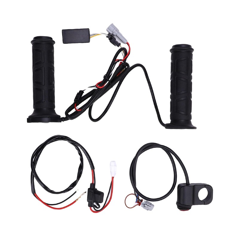 Jiawu Motorcycle Heated Grips, 1 Pair ATV Handlebar Grip Thumb