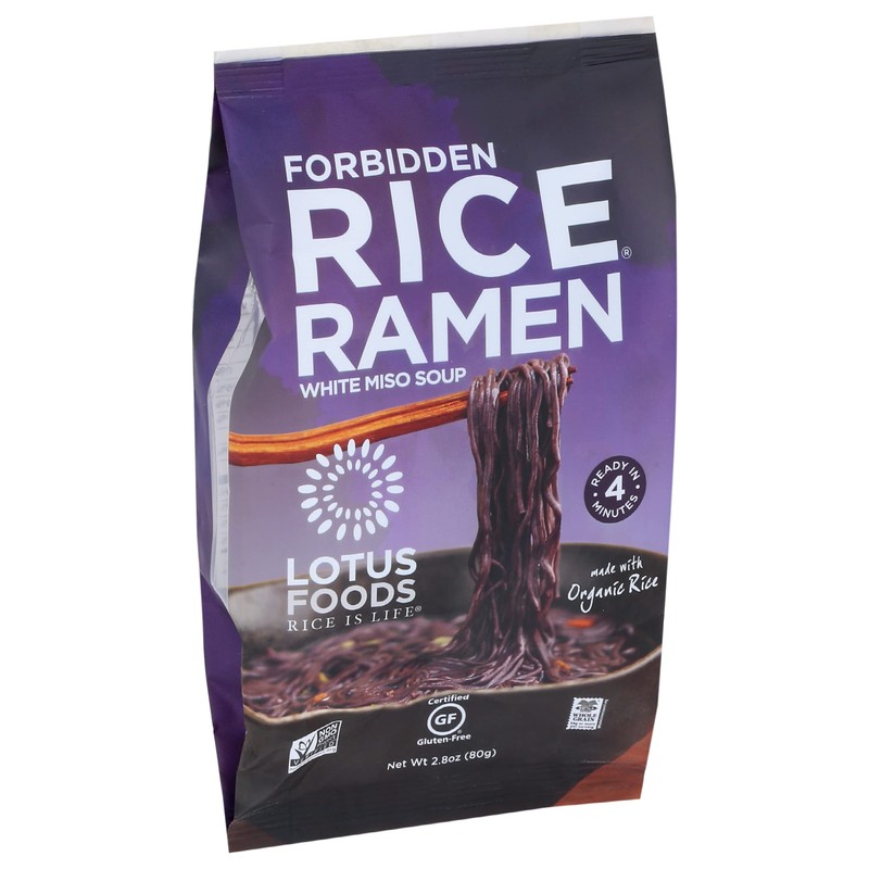 Lotus Foods Forbidden Rice Ramen with Miso Soup, 2.8 oz