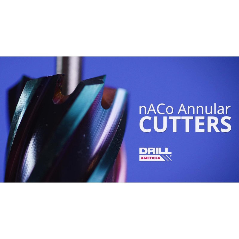 Drill America 1/2" X 1" NACO Blue (Nano-Composite) Coated Annular