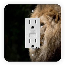 Lion King on Black Background - Light Switch Plate Cover - GFI Rocker - One Gang Cover Switch Plate - GFI Rocker - One Gang Cover Cover