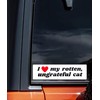 I Love My Rotten Ungrateful Cat Funny Meme Bumper Sticker