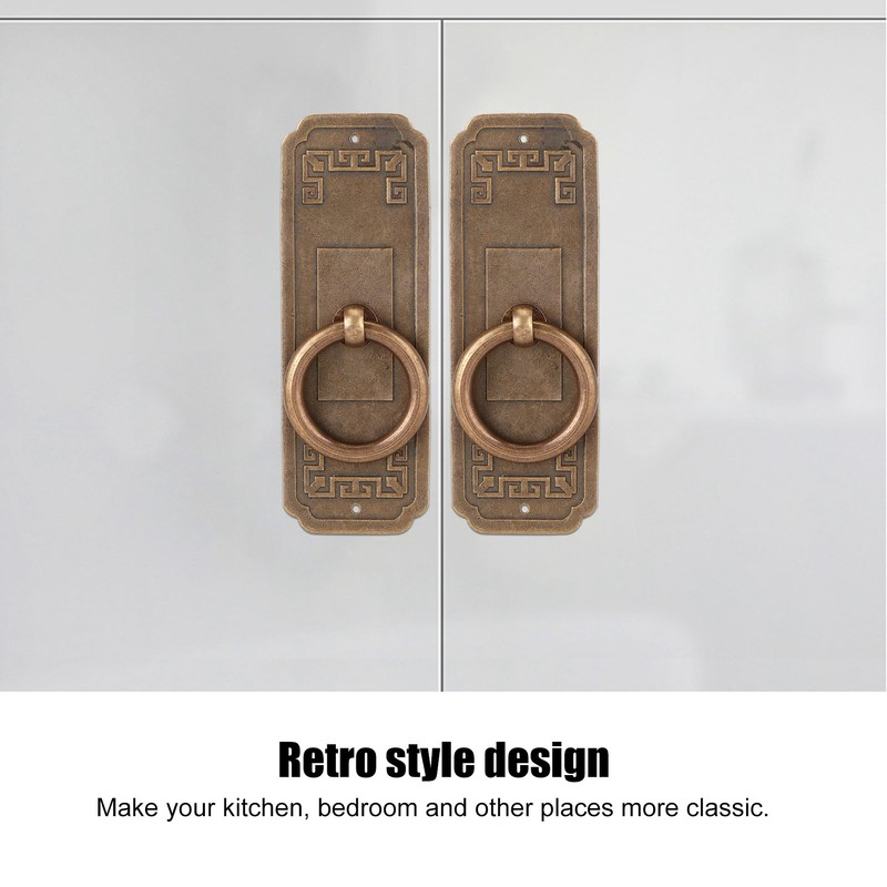2 Sets Chinese Style Handle Single Hole Door Pull Knobs