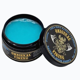 Cera NATURAL SUPER FRESCA calidad Premium para Barba, Bigote y Cabello, Alta fijación, Aroma Refrescante y Atractivo, Cruelty-Free, Origen Natural, Previene la caída, Sin químicos dañinos, 120g