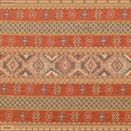 Kilim Pattern Upholstery Fabric Kilim Bohemian Boho Tapestry Tribal Southwestern Turkish Persian Moroccan Mexican Ethnic Fabric by The Yard Meter (1) (1 Yard (55" x 36"))