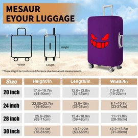 GigabitBest Luggage Covers For Suitcase Tsa Approved, Washable Luggage Cover Elastic Luggage Protector Scratch Resistant Suitcase Cover For 30-32 Inch Wheeled Luggage(Purple-30 inch)