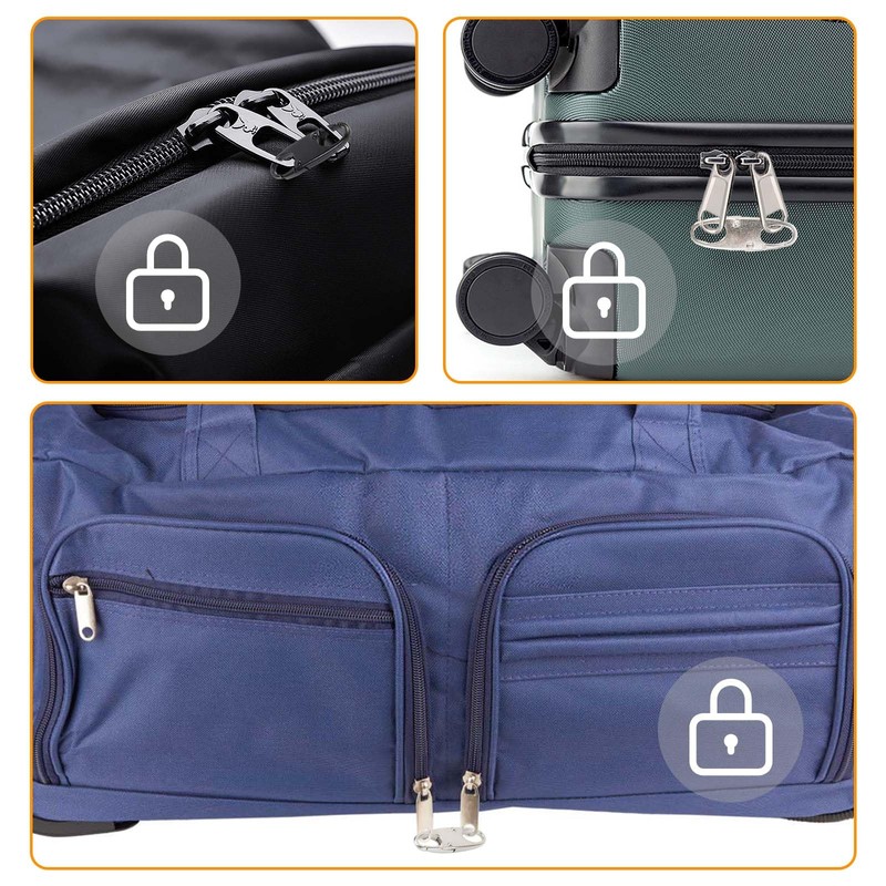 Backpack Lock Pack of 15, Zip Anti-Theft Zip Closure Clip