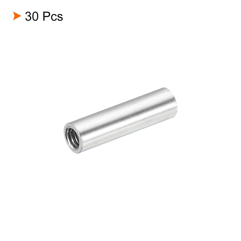 sourcing map Round Coupling Nut M4 x 0.7 mm Internal