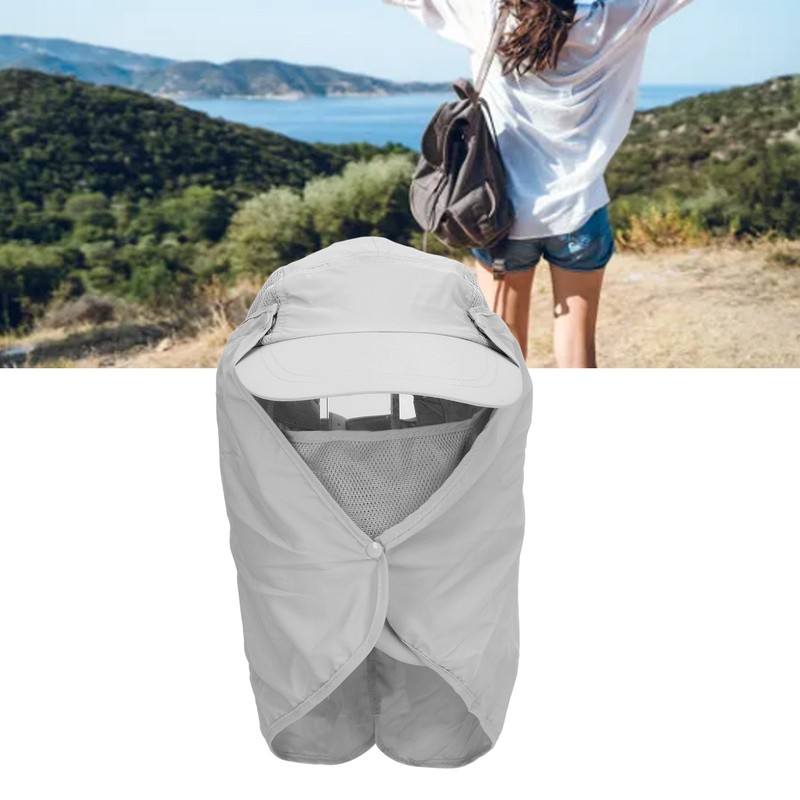 Outdoor Sunscreen Hat Ventilate Adjustable Removable Sun Protection Wide Brim